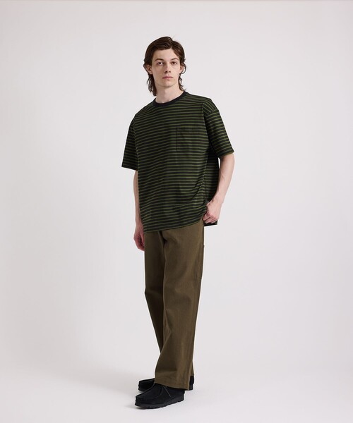 Saturdays NYC(サタデーズ ニューヨークシティ )の「Striped Ringer Relaxed SS Tee(Tシャツ/カットソー・メンズ・ワイン/ブラック・S/L/XL/M)」の10枚目の写真