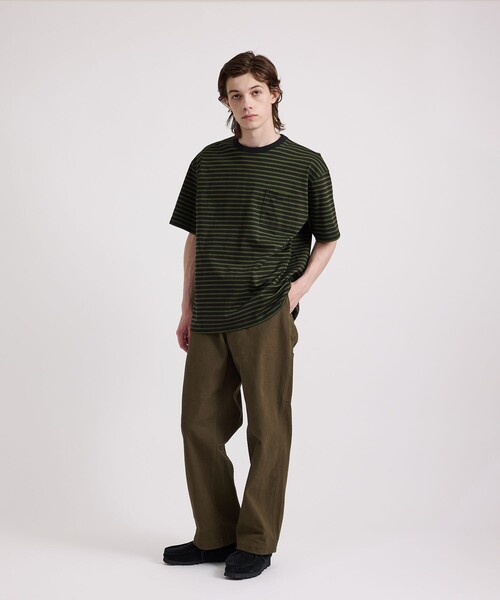 Saturdays NYC(サタデーズ ニューヨークシティ )の「Striped Ringer Relaxed SS Tee(Tシャツ/カットソー・メンズ・ワイン/ブラック・S/L/XL/M)」の11枚目の写真