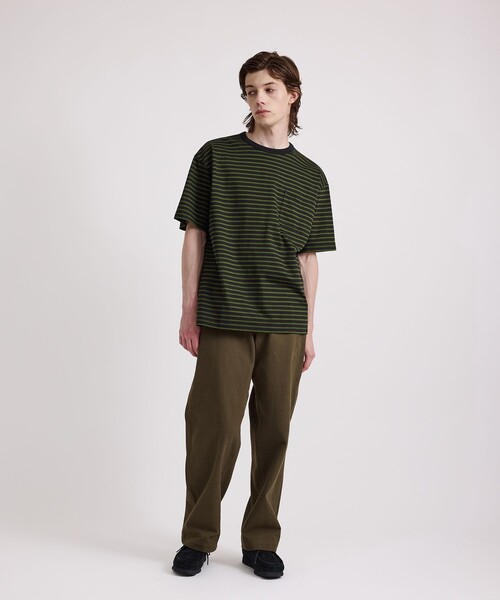 Saturdays NYC(サタデーズ ニューヨークシティ )の「Striped Ringer Relaxed SS Tee(Tシャツ/カットソー・メンズ・ワイン/ブラック・S/L/XL/M)」の12枚目の写真