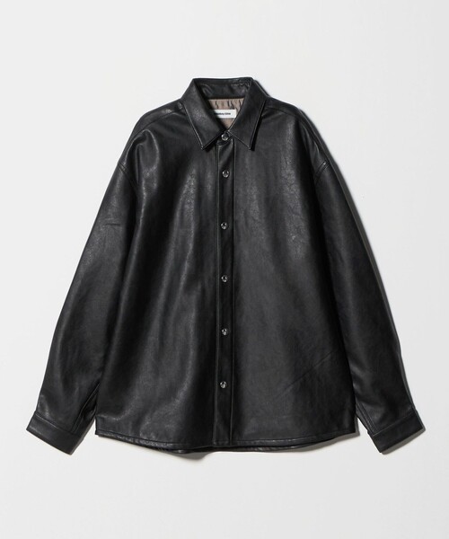 MONKEY TIME(モンキータイム)の「レザーライク CPO シャツ(シャツ/ブラウス・メンズ・ブラック・S/M/L/XL)」の18枚目の写真