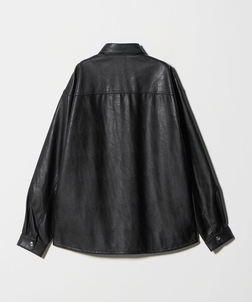 MONKEY TIME(モンキータイム)の「レザーライク CPO シャツ(シャツ/ブラウス・メンズ・ブラック・S/M/L/XL)」の19枚目の写真