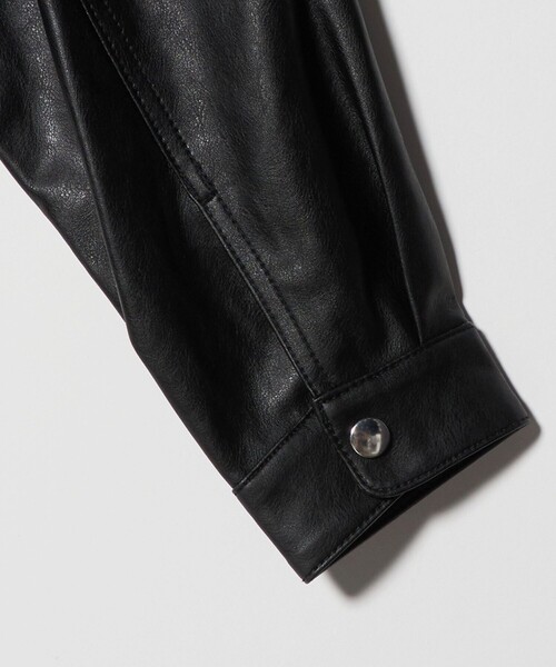 MONKEY TIME(モンキータイム)の「レザーライク CPO シャツ(シャツ/ブラウス・メンズ・ブラック・S/M/L/XL)」の21枚目の写真