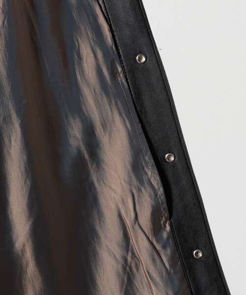 MONKEY TIME(モンキータイム)の「レザーライク CPO シャツ(シャツ/ブラウス・メンズ・ブラック・S/M/L/XL)」の22枚目の写真