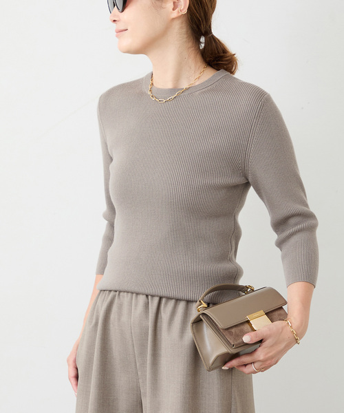 Rib クルーネック プルオーバー（ニット/セーター）｜Deuxieme Classe