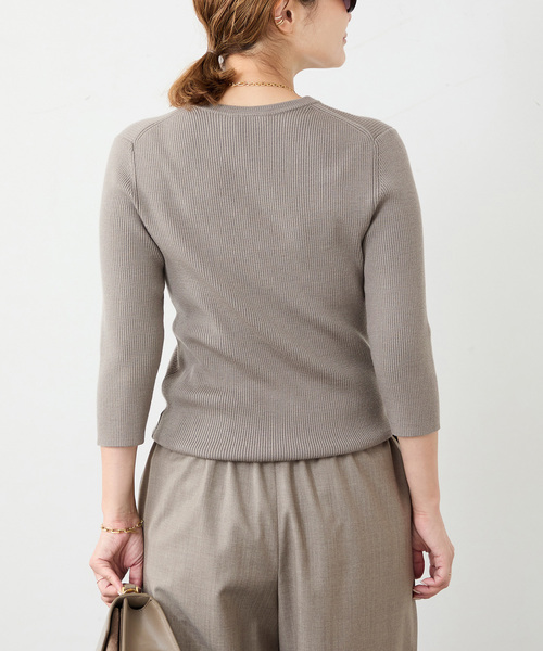 Rib クルーネック プルオーバー（ニット/セーター）｜Deuxieme