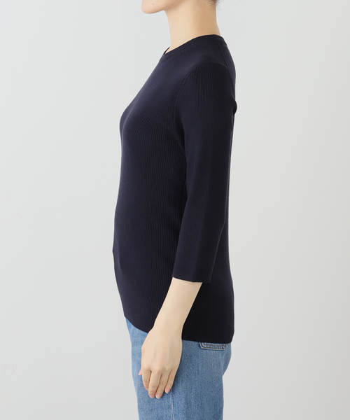 Rib クルーネック プルオーバー（ニット/セーター）｜Deuxieme