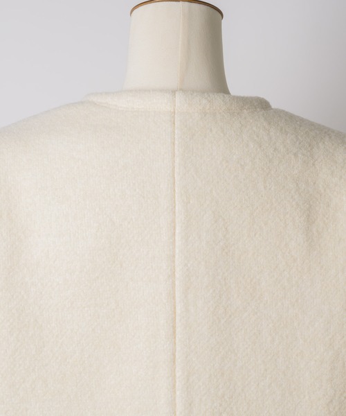 collarless short jacket coat / カラーレスショートジャケットコート
