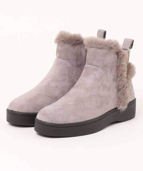 ランバンコレクション　コンビリブショートブーツ ランバン コレクション LANVIN COLLECTION 素材コンビリブショート