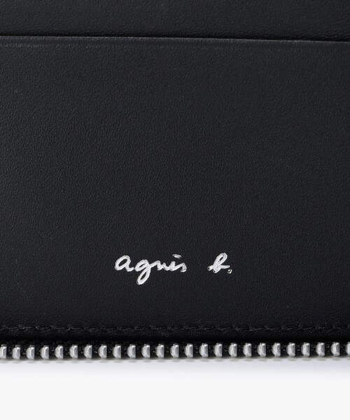 agnes b.（アニエスベー）の「【Outlet】フォトプリント レザー ラウンドジップ 二つ折り  ウォレット ZAH04A-01（財布・メンズ・ブラック・FREE）」の8枚目の写真