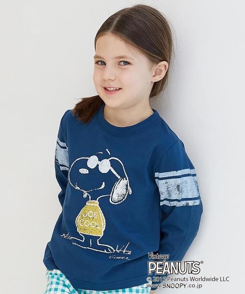 green label relaxing（グリーンレーベルリラクシング）の「【KIDS】別注PEANUTS プリント Tシャツ◆（Tシャツ/カットソー・キッズ・ネイビー/ライトグレー/マスタード・125cm/95cm/115cm/105cm/135cm）」の3枚目の写真