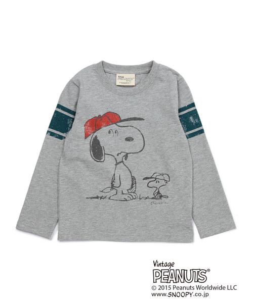 green label relaxing（グリーンレーベルリラクシング）の「【KIDS】別注PEANUTS プリント Tシャツ◆（Tシャツ/カットソー・キッズ・ネイビー/ライトグレー/マスタード・125cm/95cm/115cm/105cm/135cm）」の5枚目の写真
