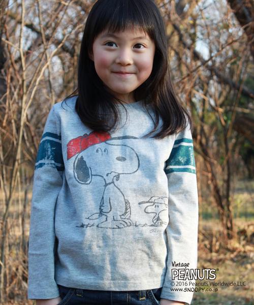 green label relaxing（グリーンレーベルリラクシング）の「【KIDS】別注PEANUTS プリント Tシャツ◆（Tシャツ/カットソー・キッズ・ネイビー/ライトグレー/マスタード・125cm/95cm/115cm/105cm/135cm）」の15枚目の写真