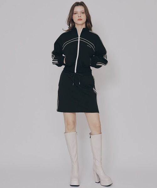 REDYAZEL（レディアゼル）の「トラッカージャケット×ミニスカートセットアップ（セットアップ・レディース・キナリ/グレー/ブラック・FREE）」の21枚目の写真