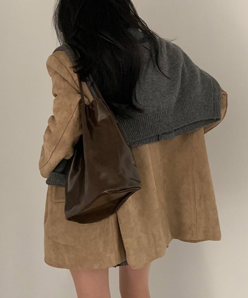 emi+(エミプラス)の「スエードテーラードジャケット(テーラードジャケット・レディース・ベージュ/ブラウン・FREE)」の11枚目の写真