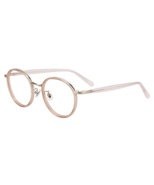 Zoff（ゾフ）の「【水越みさと さんコラボ】Zoff｜Misato Mizukoshi ボストン型 丸型 メガネ｜中顔面短縮みえ 伊達メガネ 度付き（レンズ交換券付き）  大人可愛い ユニセックス（メガネ・レディース・ブラウン/ピンク/グレー・FREE）」の16枚目の写真