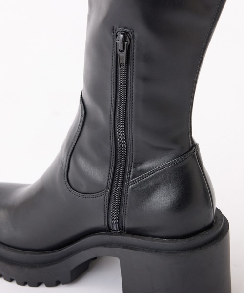 one after another NICE CLAUP(ワンアフターアナザーナイスクラップ)の「タンクソールロングブーツ(ブーツ・レディース・ブラック/ブラウン・S/M/L)」の5枚目の写真