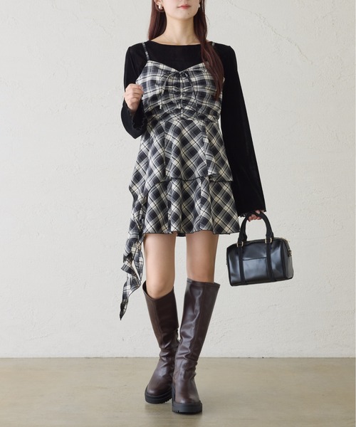 one after another NICE CLAUP(ワンアフターアナザーナイスクラップ)の「タンクソールロングブーツ(ブーツ・レディース・ブラック/ブラウン・S/M/L)」の14枚目の写真