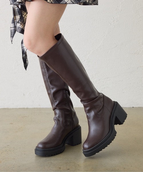 one after another NICE CLAUP(ワンアフターアナザーナイスクラップ)の「タンクソールロングブーツ(ブーツ・レディース・ブラック/ブラウン・S/M/L)」の15枚目の写真
