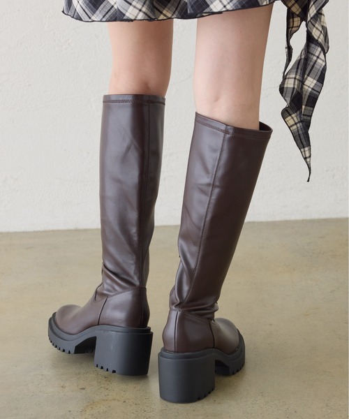 one after another NICE CLAUP(ワンアフターアナザーナイスクラップ)の「タンクソールロングブーツ(ブーツ・レディース・ブラック/ブラウン・S/M/L)」の16枚目の写真