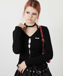 led.tokyo | 【led.tokyo】CHOKER SET LIB TOPS/チョーカーセットリブトップス(ニット/セーター)