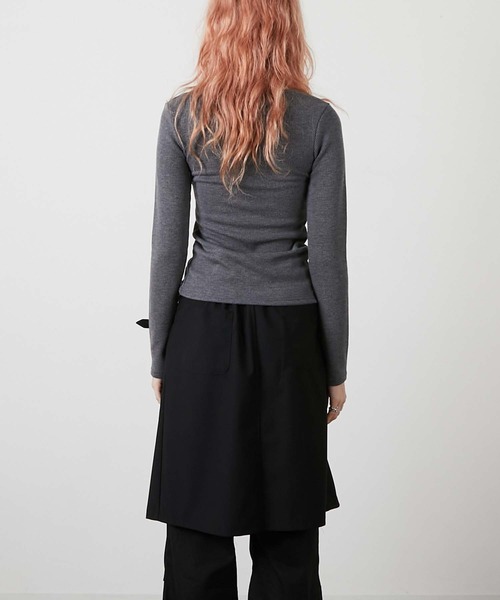 led.tokyo(レッドトウキョウ)の「【led.tokyo】CHOKER SET LIB TOPS/チョーカーセットリブトップス(ニット/セーター・レディース・ブラック/グレー・FREE)」の6枚目の写真