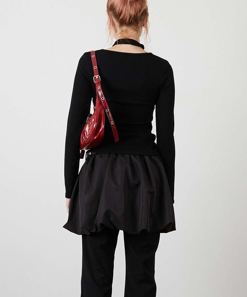 led.tokyo(レッドトウキョウ)の「【led.tokyo】CHOKER SET LIB TOPS/チョーカーセットリブトップス(ニット/セーター・レディース・ブラック/グレー・FREE)」の15枚目の写真