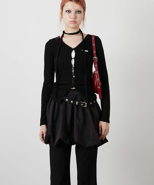 led.tokyo(レッドトウキョウ)の「【led.tokyo】CHOKER SET LIB TOPS/チョーカーセットリブトップス(ニット/セーター・レディース・ブラック/グレー・FREE)」の17枚目の写真