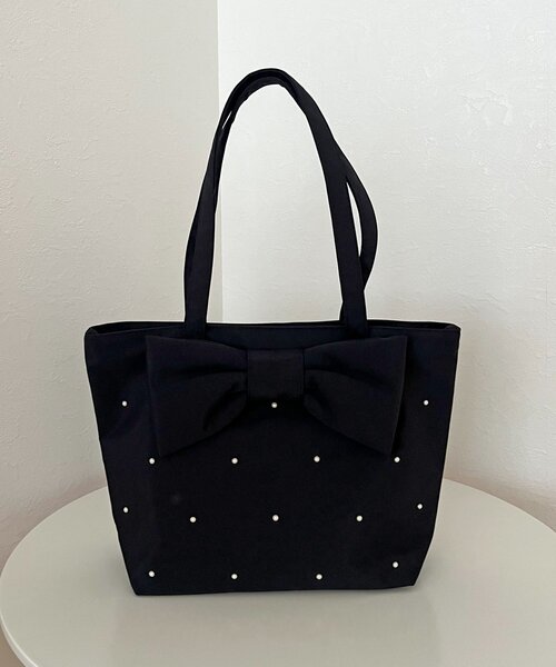 prose verse（プロズヴェール）の「ビッグリボントートバッグ（トートバッグ・レディース・ベージュ系その他/ブラック系その他・FREE）」の5枚目の写真