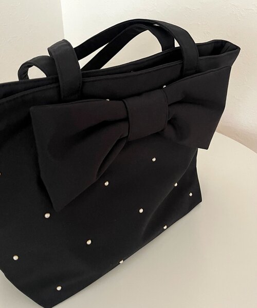 prose verse（プロズヴェール）の「ビッグリボントートバッグ（トートバッグ・レディース・ベージュ系その他/ブラック系その他・FREE）」の7枚目の写真