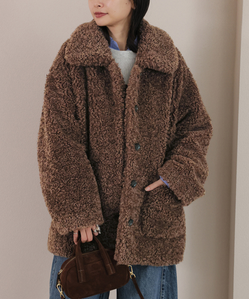 JOURNAL STANDARD ジャーナルスタンダード 牛柄 ファージャケット TISSAVEL / ティサベル カウ プリント ファー トラッカー ジャケット