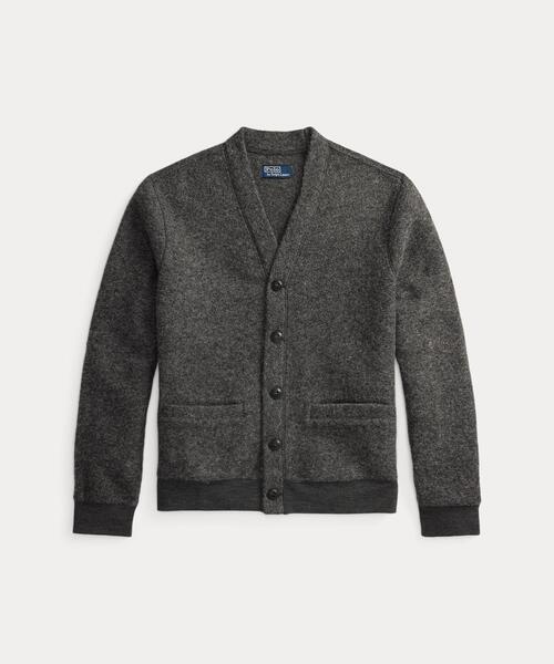 POLO RALPH LAUREN（ポロ ラルフ ローレン）の「フェルテッド ウールブレンド カーディガン（カーディガン/ボレロ・メンズ・グレー系・L/M/S/XL/XS）」の4枚目の写真