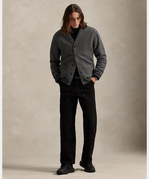 POLO RALPH LAUREN（ポロ ラルフ ローレン）の「フェルテッド ウールブレンド カーディガン（カーディガン/ボレロ・メンズ・グレー系・L/M/S/XL/XS）」の3枚目の写真