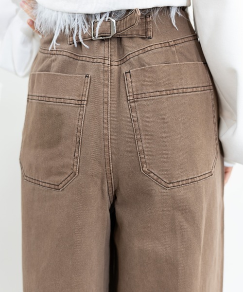 MIDVEIN（ミッドヴェイン）の「painter detail denim（デニムパンツ・レディース・ネイビー/ライトブルー/ブラウン・SMALL/MEDIUM）」の8枚目の写真