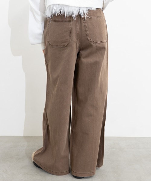 MIDVEIN（ミッドヴェイン）の「painter detail denim（デニムパンツ・レディース・ネイビー/ライトブルー/ブラウン・SMALL/MEDIUM）」の9枚目の写真