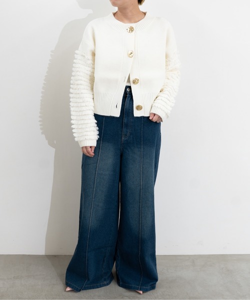 MIDVEIN（ミッドヴェイン）の「painter detail denim（デニムパンツ・レディース・ネイビー/ライトブルー/ブラウン・SMALL/MEDIUM）」の11枚目の写真
