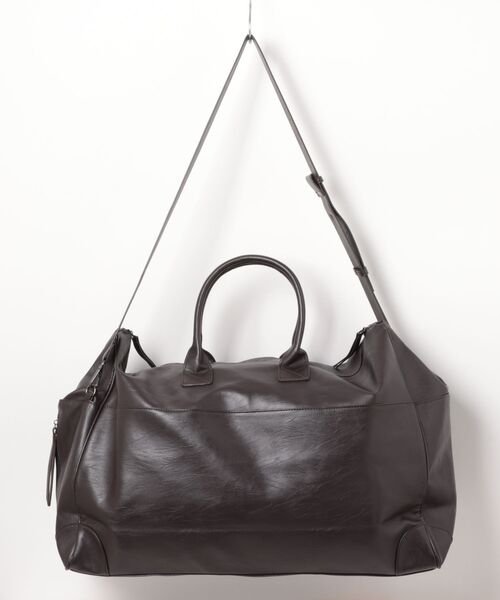 Chikashitsu +（チカシツプラス）の「【Chikashitsu +】travel big boston bag / 【チカシツプラス】トラベルビッグボストンバッグ（ボストンバッグ・メンズ・ブラック/ブラウン・ONE SIZE）」の3枚目の写真