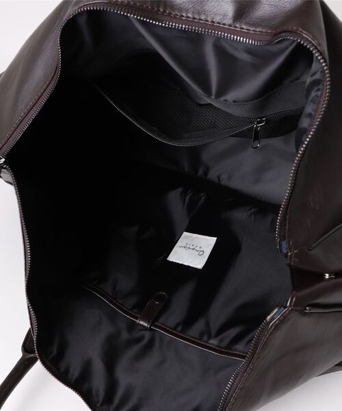 Chikashitsu +（チカシツプラス）の「【Chikashitsu +】travel big boston bag / 【チカシツプラス】トラベルビッグボストンバッグ（ボストンバッグ・メンズ・ブラック/ブラウン・ONE SIZE）」の5枚目の写真