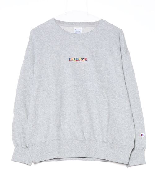 Champion（チャンピオン）の「【別注】チャンピオン  CREW NECK SWEATSHIRT_ 限定コラボ（スウェット・レディース・グレー/ホワイト・M/L）」の2枚目の写真