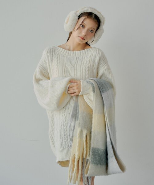 Chico（チコ）の「バックオープンケーブルルーズワンピース（ワンピース・レディース・ピンク/グレー/アイボリー/ブラウン・FREE）」の17枚目の写真