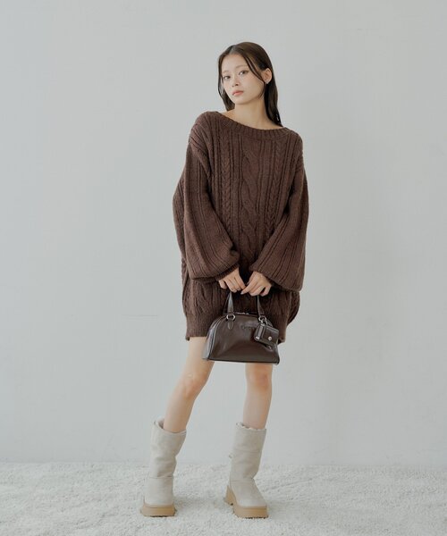 セール】バックオープンケーブルルーズワンピース（ワンピース