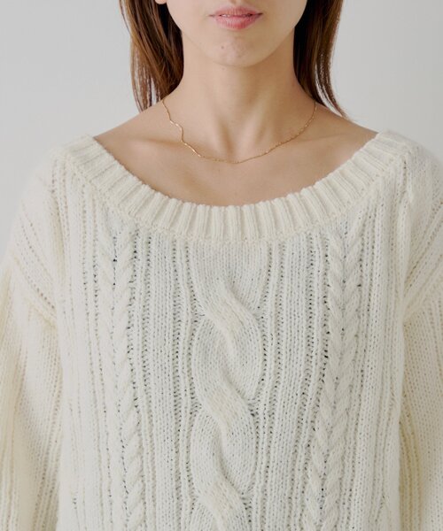 Chico（チコ）の「バックオープンケーブルルーズワンピース（ワンピース・レディース・ピンク/グレー/アイボリー/ブラウン・FREE）」の12枚目の写真