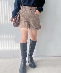 AS KNOW AS plus | ♪ロールアップハイウエストショートパンツ(その他パンツ)