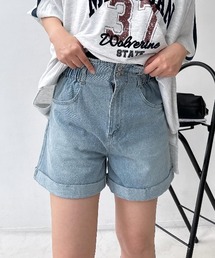 AS KNOW AS plus | ♪ロールアップハイウエストショートパンツ(その他パンツ)