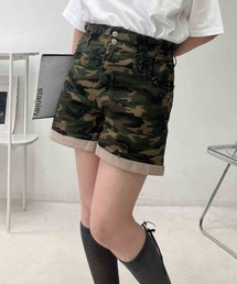 ♪ロールアップハイウエストショートパンツ