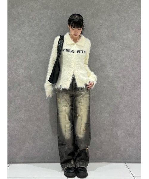 ラグアジェム FINE CRASH STRAIGHTデニム ブラック 24 セール】FINE CRASH STRAIGHT デニム（デニムパンツ）｜LAGUA GEM