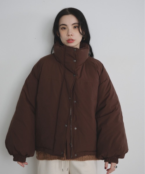 タグ付き✨　アンスリード　ショート　ブルゾン　ジャケット　長袖　ブラウン　S ファイバーダウンショートブルゾン（ダウンジャケット/コート