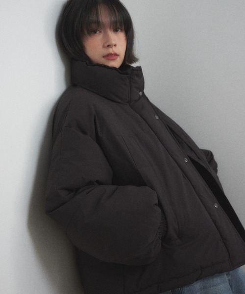 Shelly island（シェリーアイランド）の「ファイバーダウンショートブルゾン（ダウンジャケット/コート・レディース・ブラウン/ホワイト/ブラック・FREE）」の13枚目の写真