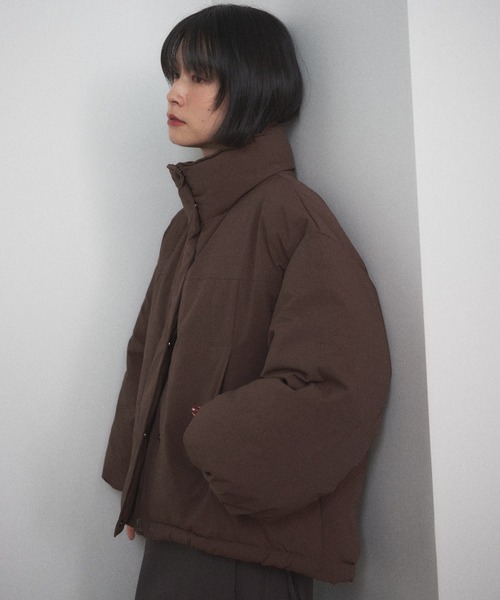 Shelly island（シェリーアイランド）の「ファイバーダウンショートブルゾン（ダウンジャケット/コート・レディース・ブラウン/ホワイト/ブラック・FREE）」の20枚目の写真