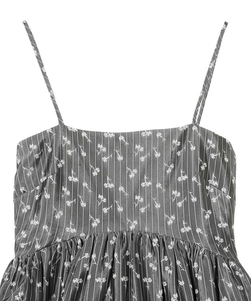 GANNI(ガニー)の「GANNI Acetate Jacquard Strap Mini Dress W0025(ワンピース・レディース・グレー・36)」の3枚目の写真