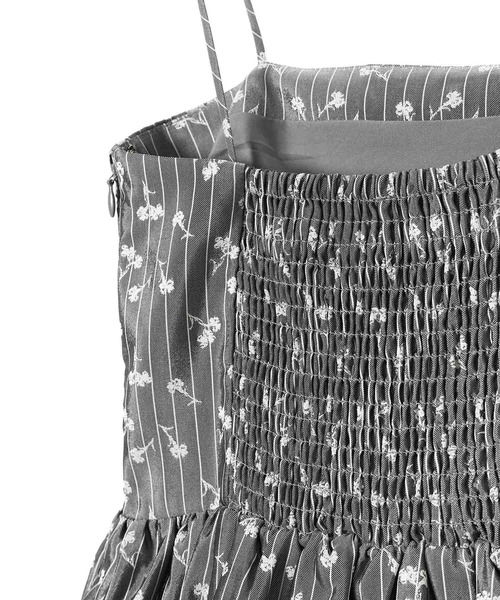 GANNI(ガニー)の「GANNI Acetate Jacquard Strap Mini Dress W0025(ワンピース・レディース・グレー・36)」の4枚目の写真